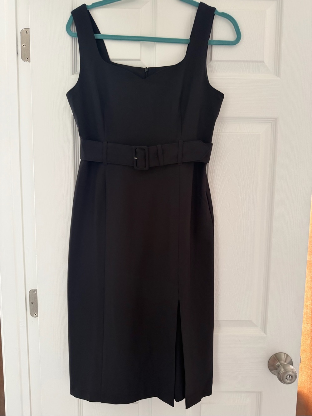 Banana Republic Black Midi Sheath Dress with Belt